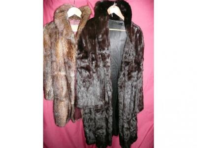 Two vintage fur coats - one full length and one three quarter