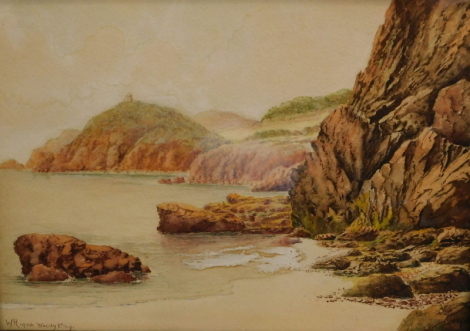 W.R. (19thC/20thC). Woody Bay, watercolour, initialled, titled and dated 1936, 18cm x 25cm.