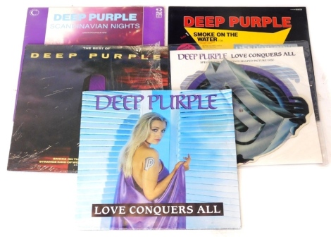 A small collection of Deep Purple records, to include the Best of Deep Purple