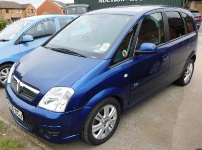 A Vauxhall Meriva, registration KX06 DGJ, 067,598 recd mileage, diesel, blue, first registered 18th July 2006, MOT expired 18th July 2019. To be sold upon instructions of the Executors.