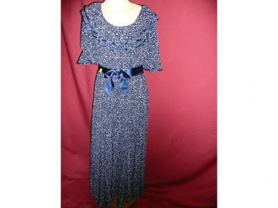 "Jean Allen" size 12 long evening dress in navy with white fleck