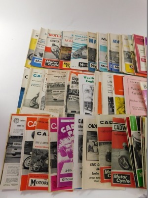 Motorcycle and Auto Car Racing brochures, 1960s/80s, including Cadwell Park, Mallory Park and Silverstone. (a quantity) - 3