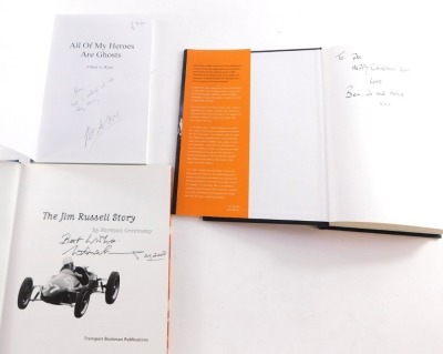 Norman Greenway. The Jim Russell Story, first edition, signed by the author, together with Robert A Wern. All of My Heroes Are Ghosts, signed, and Timothy Collings. The Piranha Club. (3) - 2