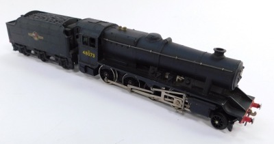 A Hornby OO gauge locomotive and tender, British Rail black livery, 2-8-0, 48073, boxed. - 2