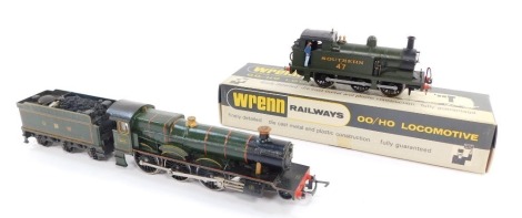 A Hornby OO gauge locomotive and tender Albert Hall, Great Western green livery, 4-6-0, 4983, together with a Wrenn Railways OO gauge tank locomotive, Southern green livery, 0-6-0, 47, both boxed. (2)