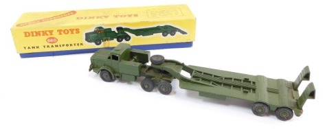 A Dinky Toys die cast model of a tank transporter, 660, boxed.