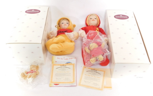 An Ashton Drake It's Time For Bed Winnie The Pooh Doll 76042, and a further Winnie The Pooh Doll 76041, both boxed. (2)