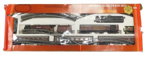 A Hornby OO gauge Duchess Mail Train Set, comprising the Duchess of Abercorn locomotive and tender, LMS red livery, 4-6-2, 6234, R542, boxed.