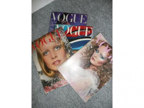 Four 1970's Vogue magazines