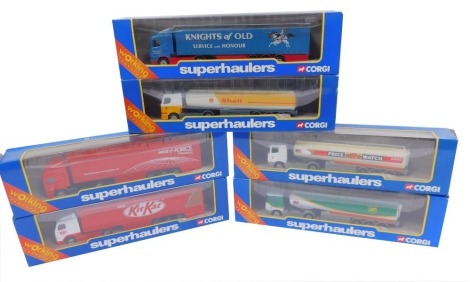 Six Corgi Super Haulers, comprising TY86608., 86602., 86611, and 86902., together with 59511 and 59542, all boxed.