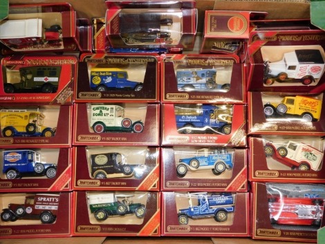 Matchbox Models of Yesteryear, die cast vintage trucks, advertising various companies. (a quantity)