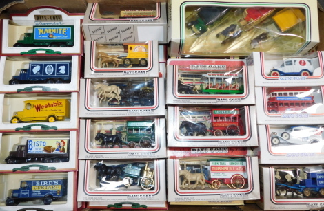 Days Gone By die cast model vintage trucks, horse drawn vehicles and buses, including a 1984 Collector Pack, all boxed. (a quantity)