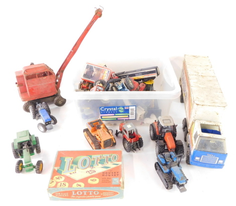 Games and toys, including Tonka vehicles, tractors, Inter-City 125 and Lotto. (a quantity)