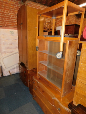 Bedroom furniture, together with a bookcase and a trolley. (5) - 2
