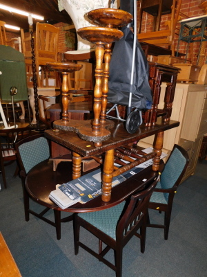 A table and four chairs, coffee table, nest of tables, etc. (a quantity) The upholstery in this lot does not comply with the 1988 (Fire & Fire Furnishing) Regulations, unless sold to a known exporter or upholsterer it will be cut from the frame before lea - 2