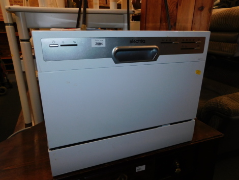 An Electriq counter top dishwasher, model EQDWTTW.