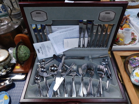 A Viners Kensington stainless steel fifty eight piece canteen of cutlery.