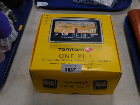 A TomTom 1XLT satnav.