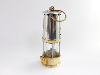 A Protector Lamp & Lighting Co Ltd miners lamp, type GR6S, MNO safety lamp, approval number B2/233, 24cm high. - 2