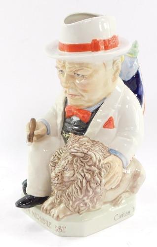 A Kevin Francis pottery character jug modelled as WS Churchill, Spirit of Britain, limited edition 311/5000 printed marks.