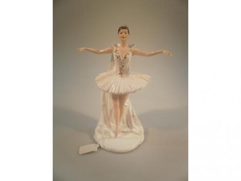 A Coalport limited edition figurine of Dame Margot Fonteyn as Cinderella