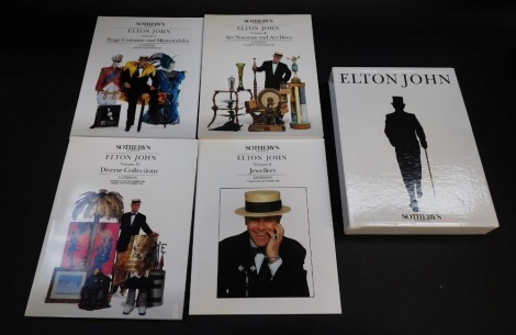 The Sotheby's Elton John four section catalogue 1988, slip cased.