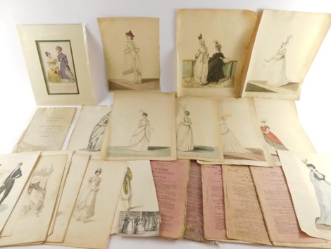 The Townsend's Monthly Selection of Parisian Costumes, No 80., October 1825., Fashions of London and Paris., No 81., London 1804., No 63., 1803., No 90., No 68., No 77., and October 1802., together with Regency and later fashion engravings, including colo