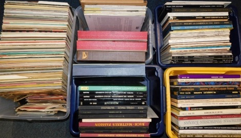 Classical music LPs and singles, 78rpm records, number of boxed sets, to include Joseph Haydn., Handel., J S Bach., Beethoven., Mozart., and Purcell. (5 boxes)