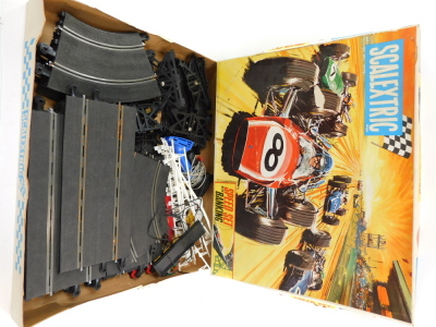 A Scalextric, including cars, track, etc., in a 12E set box. - 2