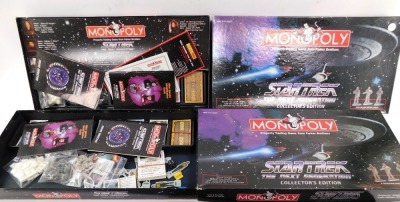 Two Monopoly Star Trek's The Next Generation sets, Collectors Edition, boxed. - 2