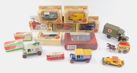 Lledo Corgi and other die cast vintage trucks and motor vehicles, some boxed. (a quantity)