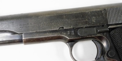 A deactivated Colt .45" semi automatic government model pistol, Ser. No. C185656, barrel length 5". Certificate No. 158119 was issued on the 25/11/2020 and the cost of changing the gun from the old British certification to the new European Union rules w - 5