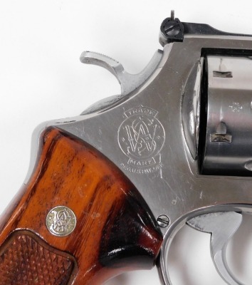 A deactivated Smith & Wesson .44" Magnum revolver, Ser. No. AUY5805, barrel length 6". Certificate No. 157554 was issued on the 02/10/2020 and the cost of changing the gun from the old British certification to the new European Union rules was £250 but i - 4