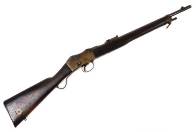 A deactivated Enfield .303" under lever action rifle, Ser. No. 7254, barrel length 20.75". Certificate No. 158849 was issued on the 22/01/2021 and the cost of changing the gun from the old British certification to the new European Union rules was £250 b
