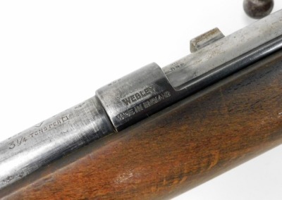 A Webley and Scott of Birmingham single barrel .410 bolt action shotgun, serial number 41284. NB. A current valid Shotgun Certificate will be required to view and bid for this lot. The lot is to be sold BY TENDER with final bids to be submitted by 12 no - 5