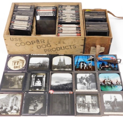 A group of Magic Lantern slides, to include Asia, North Africa, Egypt, European cities, yachts and others. (2 boxes)