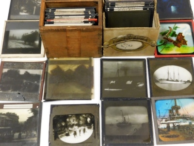 A group of Magic Lantern Slides, relating to UK towns, Buxton, Derbyshire, London, tourist points, historian buildings, etc. (2 boxes) - 2