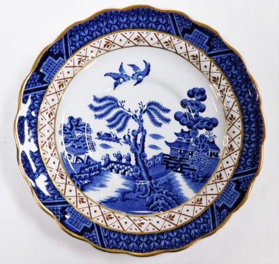 A Booths Real Old Willow pattern part service, comprising coffee pots, teapots, graduated milk jugs, teapot stand, cups and saucers, coffee cans and saucers, bowls, etc. (4 trays) - 3