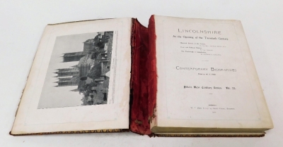 W T Pike & Co. Lincolnshire At Opening of XX Century Contemporary Biographies, in a leather gilt hall binding with marbled interior, dated 1907. - 3