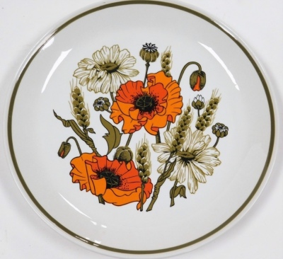 A Studio by Meakin tea coffee and dinner service, with poppy pattern, to include dinner plates, bowls, side plates, teapots, coffee pots, milk jugs, cups, saucers, meat plate, etc. (a quantity) - 2