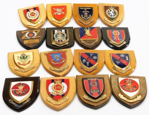 A group of Royal Engineers and other military plaques, to include the Army League Corps, Perth, Army Personnel Selection Centre, Construction Forth Armoured Division Engineers, Army training Regiment and others. (2 trays)