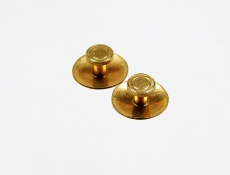 Two 9ct gold collar studs, 2.4g.