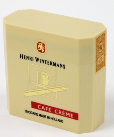 A Henri Wintermans Cafe Creme fifty cigar plastic box, with contents of fifty cigars, with unbroken seal.