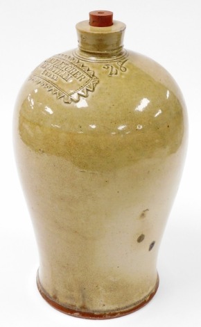 A J R Fletcher of Grantham two gallon stoneware bottle, 41cm high.