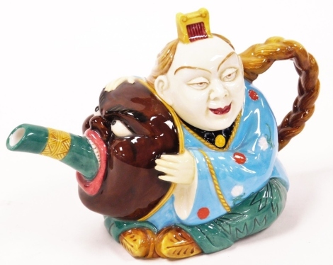 A Minton Archive collection Chinaman teapot, limited edition number 489/2500, 14cm high.