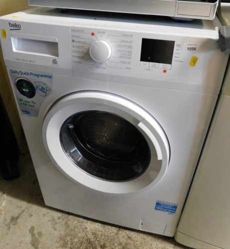 A Beko 8kg washing machine.