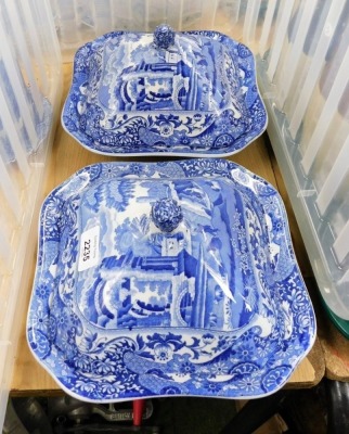 Two Copeland Spode's Italian serving tureens, with lids.