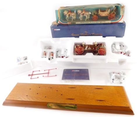 A Corgi 1902 state Landau Queen's Silver Jubilee 1977 coach, boxed, and a Corgi The Queen Mother's Century 1900-2000 State Landau coach and horses, boxed. (2)