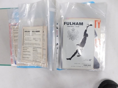 A collection of Chelsea Football Club football programmes, for Home and Away predominantly from the 1960's and 70's, to include Arsenal v Chelsea, 4th September 1965, Chelsea v Leeds United, 6th November 1965, Chelsea v Manchester United, 5th November 196 - 3