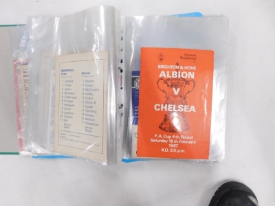 A collection of Chelsea Football Club football programmes, for Home and Away predominantly from the 1960's and 70's, to include Arsenal v Chelsea, 4th September 1965, Chelsea v Leeds United, 6th November 1965, Chelsea v Manchester United, 5th November 196 - 4